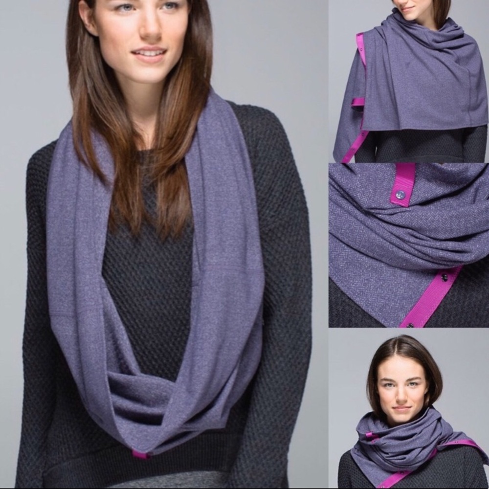 Lululemon Vinyasa Scarf Purple Gray Top Vest Wrap